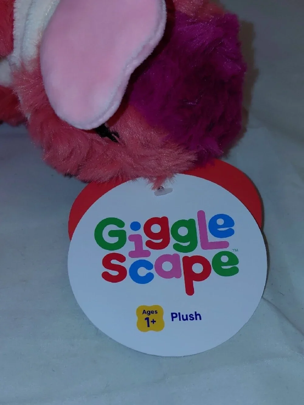 Gigglescape Snake Plush Pink Heart Tongue Stuffed Animal NWT Valentine's Day